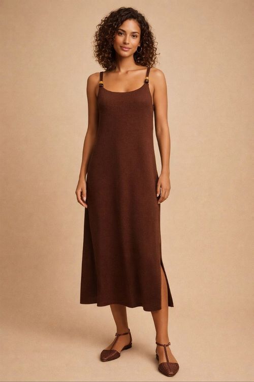 Vestido Midi heritage CAFE,.,